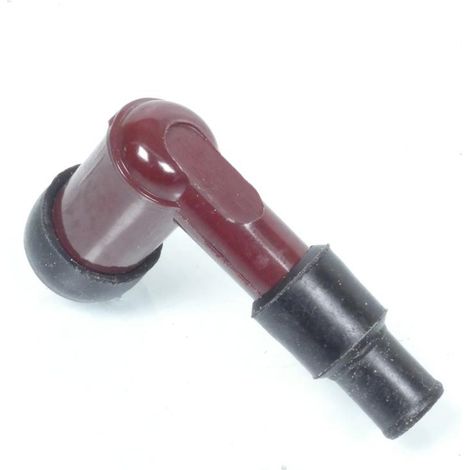 Antiparasite marron coudé 90° pour bougie sans olive pour moto (1/5)