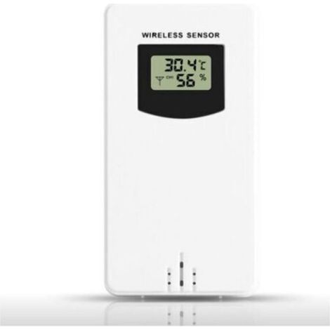 Accessoires de station météo capteur sans fil sonde moniteur de température capteur de remplacement extérieur blanc neutre
