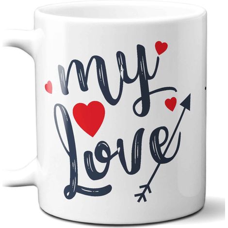 My Love Mug cadeau pour petit ami, amour anniversaire, idéal pour amoureux, petit déjeuner, porte-stylos bureau (1/5)