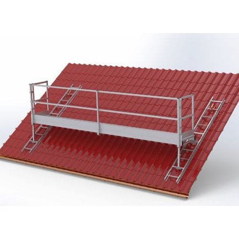 Mauderer Geländer Alu zur Verlängerung für das Anbaumodul (ohne Tür), klappbar 2,5m Länge