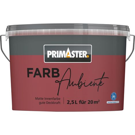 Primaster Farbambiente Wandfarbe matt samtrot 2,5 L Wandfarbe (1/2)