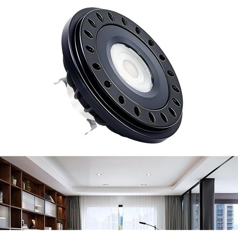 LED AR111 Réflecteur Lampe G53 Spot 10W 40° Blanc Froid 5000K 12V Spot Lumière Tracklight 900lm 75W Halogène Remplacement AR111 G53 Downlight Applique Murale (1/5)