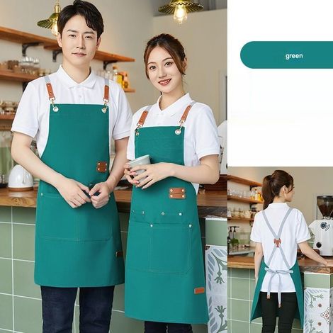 Grillschürze, Unisex-Küchenschürze, gekreuzte Rückenpartie, Unisex-Arbeitsschürze, wasserdichte Gartenschürze, zum Selbermachen, individuell gestaltbar, Modell 7
