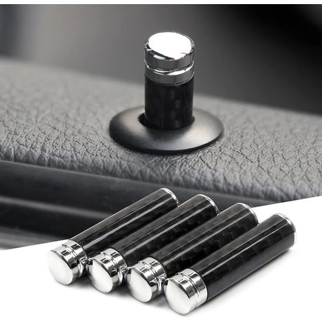 SHINING HOUSE 4 Pièces Couvercle de Bouton Verrouillage Porte de Voiture, Universel Voiture Camion en Bouton de Verrouillage de Porte Intérieure Couvercle de Broches Voiture Accessoires D'intérieur (1/5)