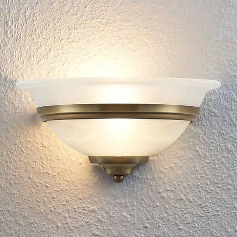 [GEBRAUCHT] B-Ware Lindby Wandleuchte Wandleuchte Lampe Leuchte Irimia Licht aus Glas altmessing (1/2)