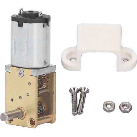 3-V-Gleichstrom-Turbogetriebemotor, Mikrobürsten-Getriebemotor, Einwellenmotor, 15 U/min, mit fester Halterung, integriertem Untersetzungsgetriebe (1/4)