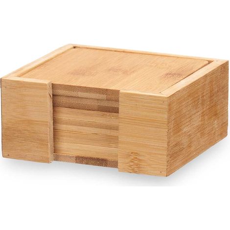 Juego de 6 manteles individuales de bambú en una caja. (1/5)