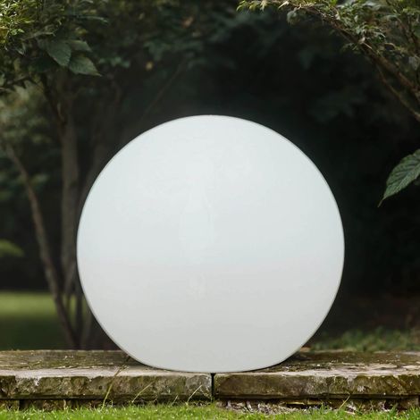 LED Kugellampe außen Solar dimmbar 50 cm breit 44 cm IP65 Weiß rund mit Farbwechsel RGBW 50-600 lm