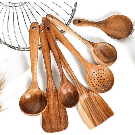 Cuillère En Bois D'Acacia - Pour Casseroles Antiadhésives - Résistant À La Chaleur - Lot De 1 Pièce