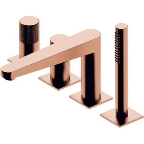 OMNIRES Contour - Wannenrandarmatur, 4-Loch Montage, Kupfer gebürstet CT8032CPB (1/2)