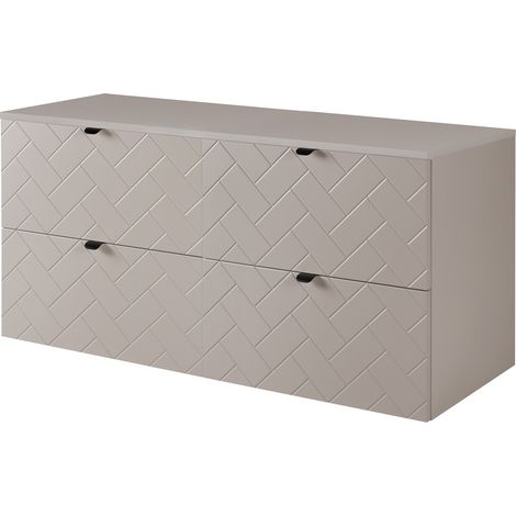 Mobile da bagno, Cashmere, 120 x 57 x 46 cm, Maniglie Nere (1/4)