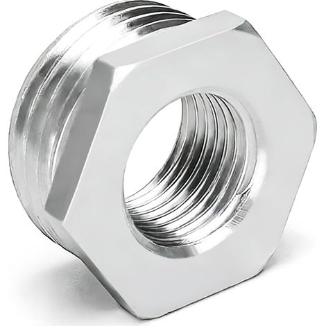 Douille hexagonale de réduction, 4 raccords tuyauterie en acier inoxydable 304, filetage mâle 1/2" x femelle 1/8", adaptateur réduction pour la plomberie, l'air et le gaz. - 3/4" NPT Male 3/8" Female (1/5)