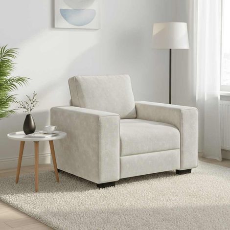Sessel Creme 100x77x82 cm Samt