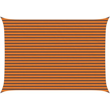 vidaXL Sun Shade Sail Orange and Brown 5 x 3.5 m 100% Polyester Oxford