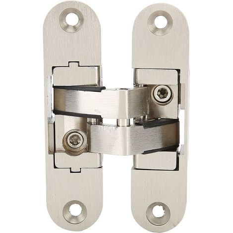 Charnière Invisible 180° Pour Porte Pliante & Porte Placard - En Alliage de Zinc, Réglage 3D, Charge Maxi 40kg (4 Pièces, 95mm) (1/5)