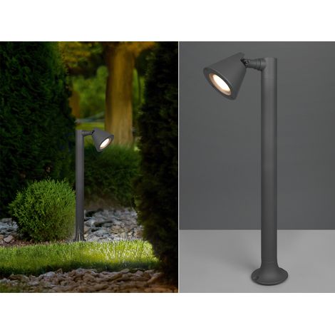 LED Sockelleuchte Spot schwenkbar in Anthrazit, Höhe 60cm, IP44 (1/5)