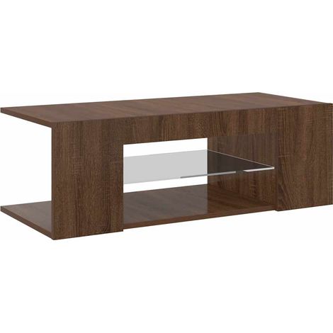 Maison Exclusive - TV-Schrank mit LED-Leuchten Braun Eichen-Optik