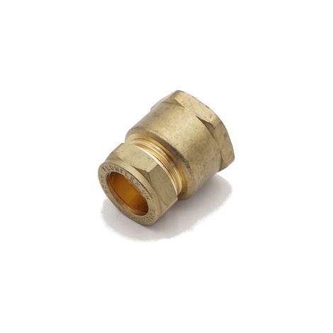 PrimaPlus Brass Compression Adaptor 22mm x 1" Female Fitting (1/3)