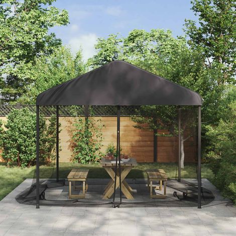 Red contra mosquitos para gazebo malla de 220 Negro Poliéster