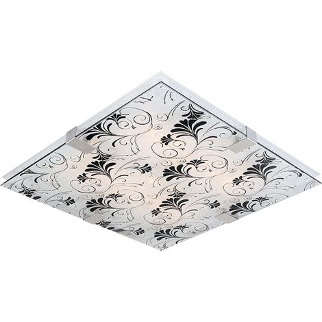 Candellux Vagante plafoniera quadra 31cm vetro cromo/nero E27 (1/2)