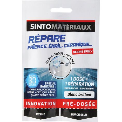 Répare faïence, émail, céramique 15g Blanc SINTO