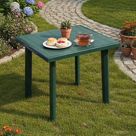Dmora Table rectangulaire modulable, Made in Italy, 80 x 75 x 72 cm, Couleur verte (1/3)