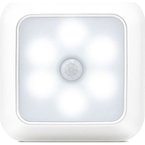 Veilleuse À Détecteur De Mouvement - Capteur Double Lumière + Corps Humain - Pour Armoire Chambre Couloir - Sans Fil Autonome Sur Piles - 1 Pièce (1/5)