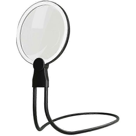 Loupe de cou de bureau portable avec grande lentille et 24 LED, loupe HD multifonctionnelle et portable pour la lecture des personnes âgées. WHBYV (1/4)