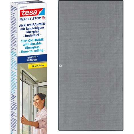 Tesa Insect Stop Clip On 55360 floor to ceiling 2,4x1,2m anth.
