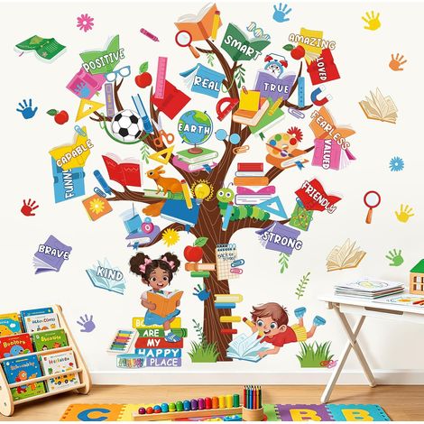 Stickers Muraux Enfants Livre Arbre Autocollants Muraux Citations (1/5)
