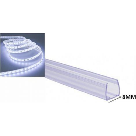 10 Profils En Plastique 1 Mt Sans Couvercle Pour Bandes Led 8 Mm Bandes Ps-8mm