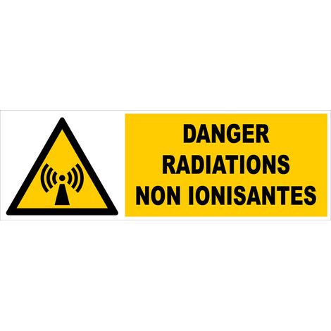 Panneau Danger radiations non ioinisantes - Rigide 450x150mm - 4030784