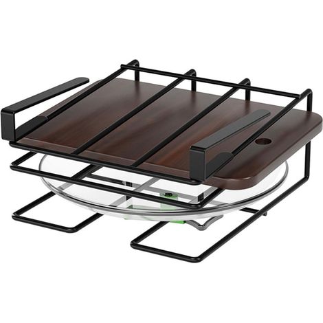 Étagère de cuisine en métal noir/blanc - Rangement fonctionnel pour housses d'armoires et ustensiles - Avec cintre - Simple et pratique (1/5)