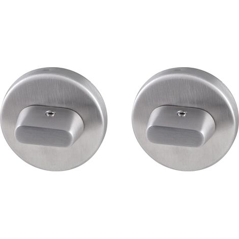 MARCHESI WC-Rosette beiseitig mit Drehknopf, Edelstahl matt (1/3)