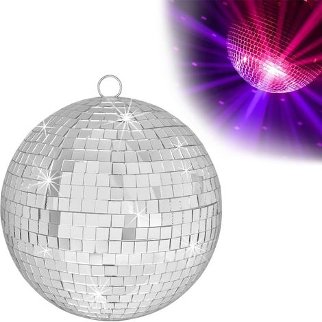 Sfera a specchio da appendere 15 cm, Sfera a specchio, Sfera da discoteca, Sfera a specchio, Sfera a specchio decorativa, Argento (1/5)