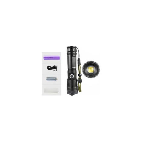 5000 Lumen USB-wiederaufladbare LED-Taschenlampe – IP65 wasserdicht – 5 Leuchtmodi – 50.000 Stunden Akkulaufzeit – 6800-mAh-Akku im Lieferumfang enthalten