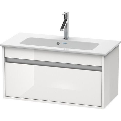 Meuble sous-vasque KETHO COMPACT 410x800x385mm blanc brillant