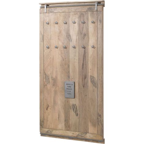 Wandgarderobe Mango 100x8x190 whitewash lackiert RAILWAY 3008