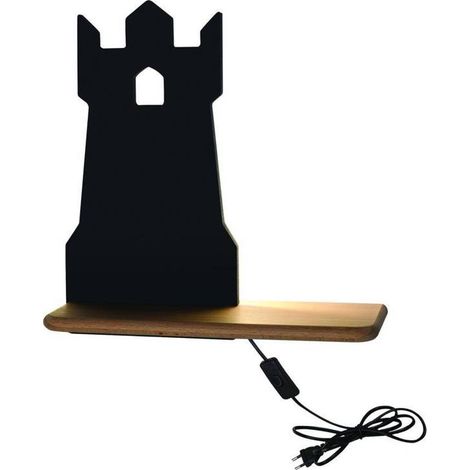 Applique Candellux Tower LED 4W 4000K nero/legno 21-85030 (1/2)