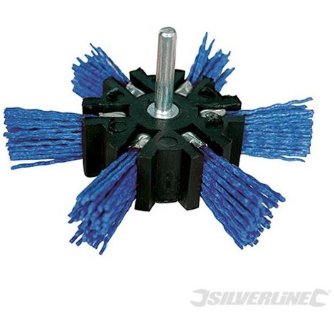 Silverline Spazzola ad alette in nylon fina e grossa ideale per sbavature Offerta 3pezzi-100 mm fine