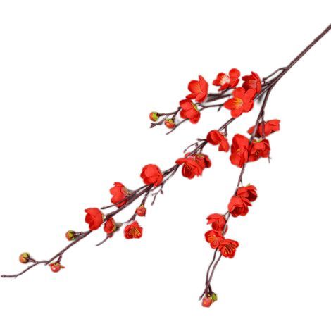 Fleurs de Prunier Artificielles, Plante Authentique et Réaliste pour la Maison, L'hôtel, Le Bureau, la Fête de Mariage, Décoration de Jardin (221129WD02-8) (1/5)
