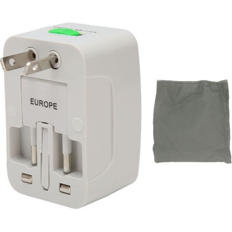 Adaptateur de Voyage Universel Portable - Prises Internationales pour US, UE, UK, AU - Noir 100‑250V 10A ABS (1/5)