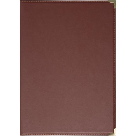 Protège-menus en simili cuir A4 bordeaux - Ref E222 - Olympia (1/5)