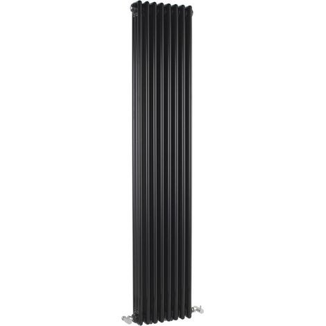 Milano Windsor Black Cast Iron Style Triple Column Vertical Radiator - 1800mm x 380mm (1/3)