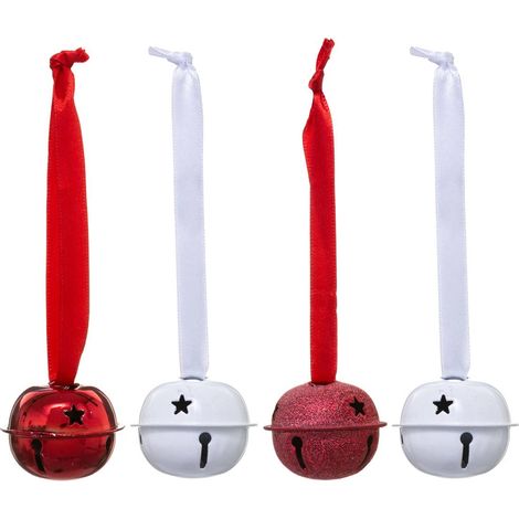 Weihnachtsthema in Metal 4 Big Bells Model + Ribbon - Feeric lights & christmas