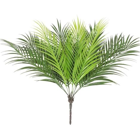 Ulisem - Pack de 2 decoraciones de plantas artificiales: hojas de palmera tropical, 9 hojas, plantas de la jungla, para fiestas (1/4)