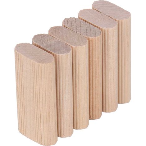 50 butées de tourillon en hêtre, blocs de tourillon pour assemblages de menuiserie et de meubles, 8 x 22 x 40 mm (1/5)