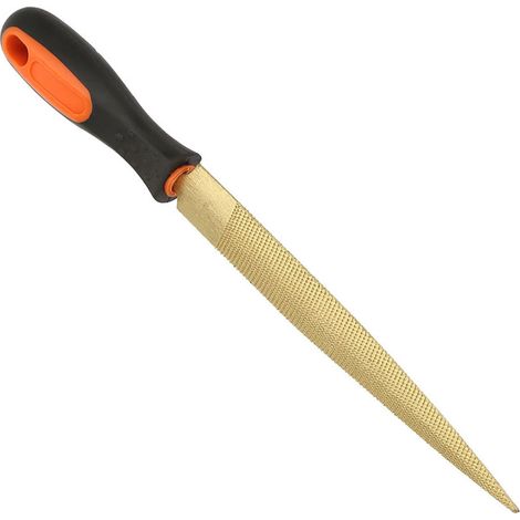 Lime à bois double face dorée pour le travail du bois dur, outil de sculpture à main, dents fines (8 pouces) (1/5)