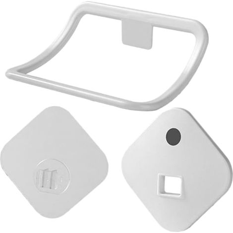 Porte-serviettes mural sans perçage, en plastique blanc, pour salle de bain et cuisine (1/5)