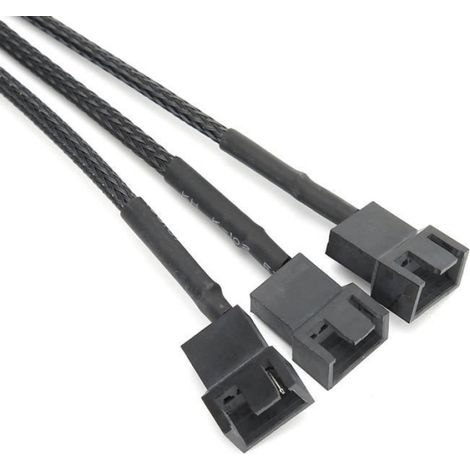 Câble Adaptateur Alimentation Ventilateur - 3 Ports - 27 cm - Cuivre Étamé 26AWG - Pour Carte Mère - Lot de 3 (1/4)